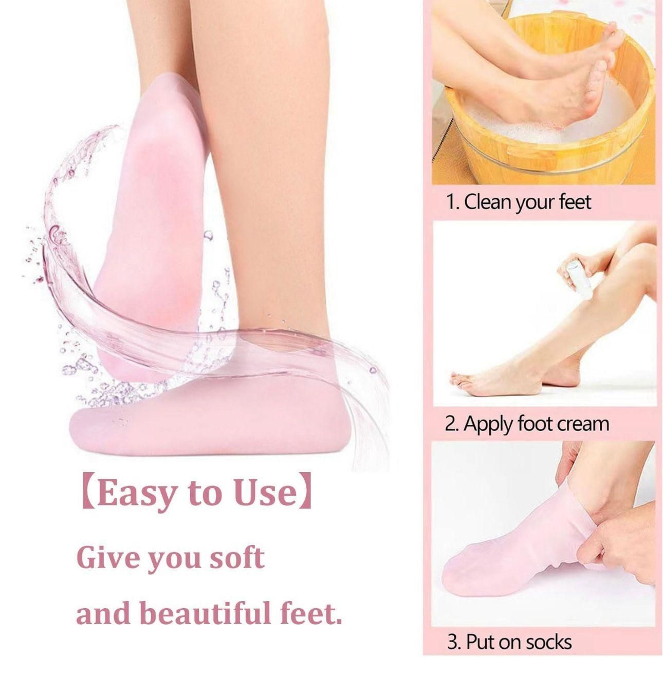 Pedicure Silicone Gel Socks For Dry Cracked Feet