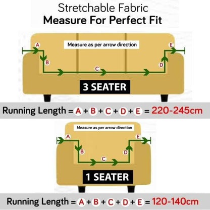 Elastic Fitted Sofa Covers - (3+1+1) Seater Sofa |🔥FLAT 50% SAVINGS🔥